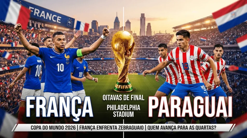 França e Paraguai duelam por vaga nas quartas da Copa do Mundo 2026