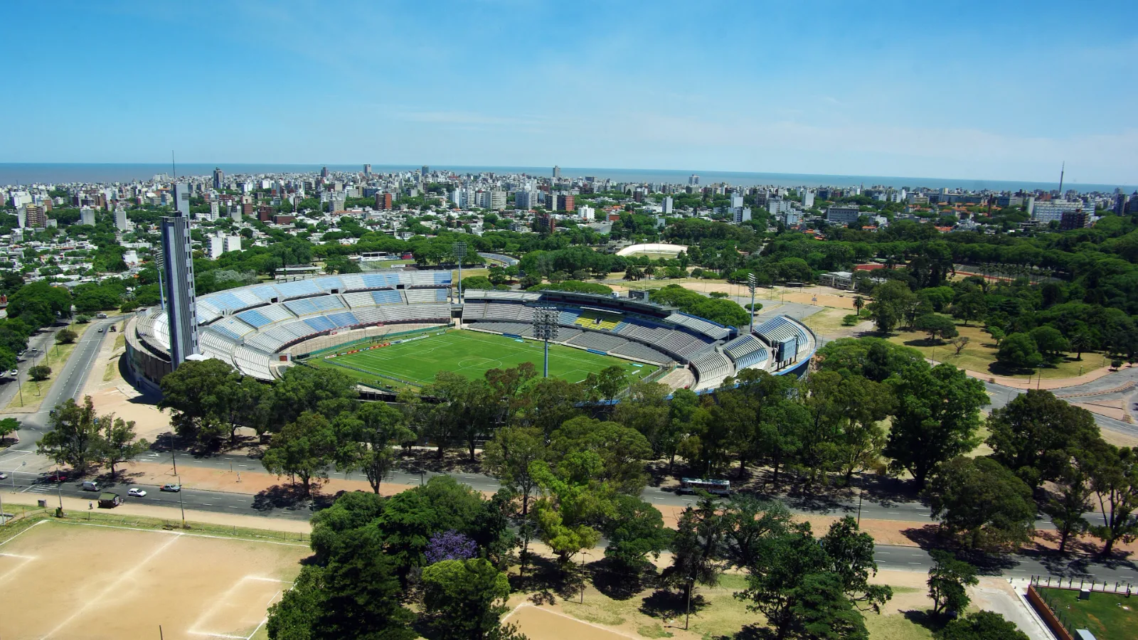 Vista do Estádio Centenário, em Montevidéu, palco de Montevideo City Torque x Atlético-MG