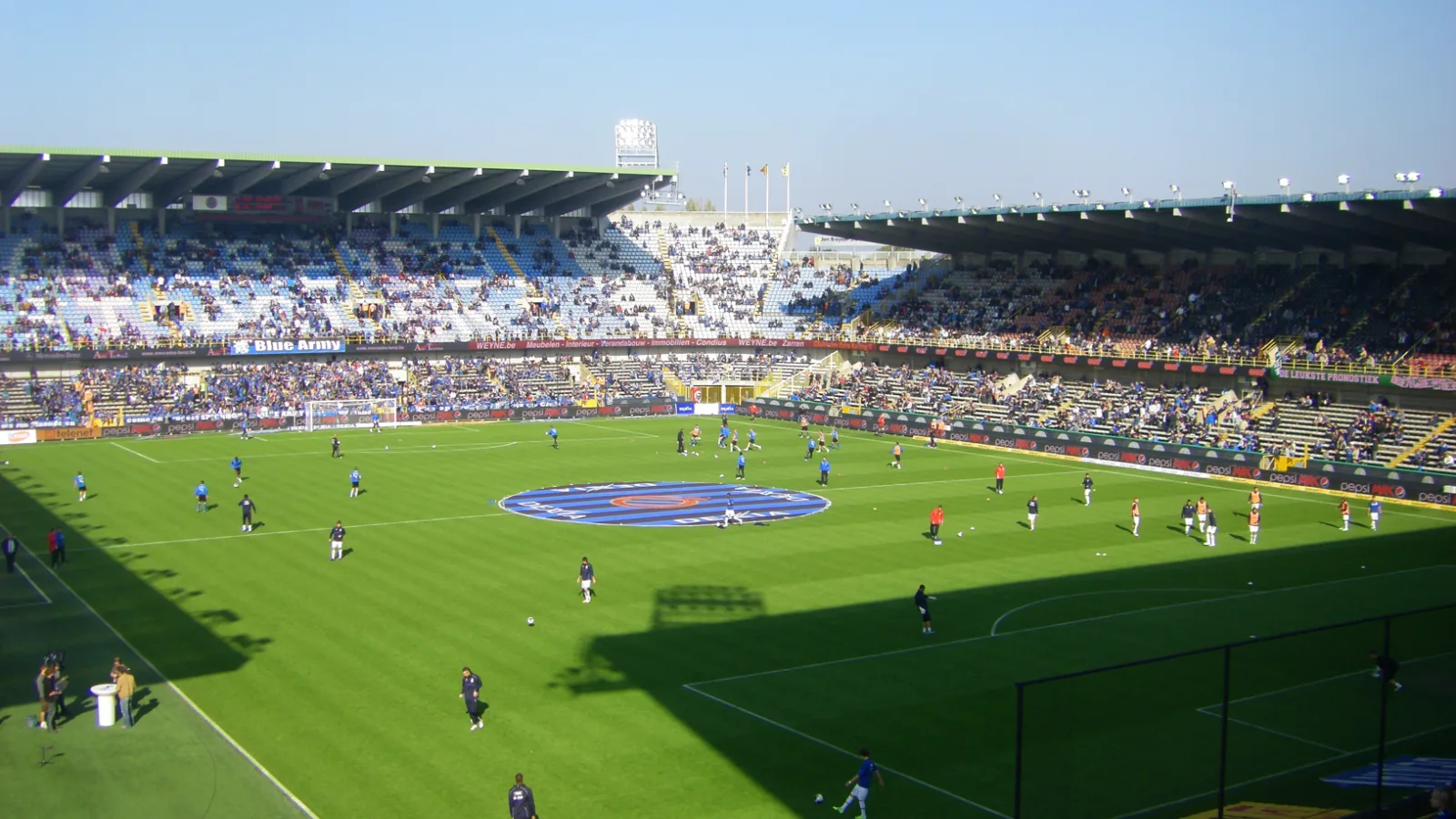 Estádio Jan Breydel, em Bruges, palco de Club Brugge x Lens